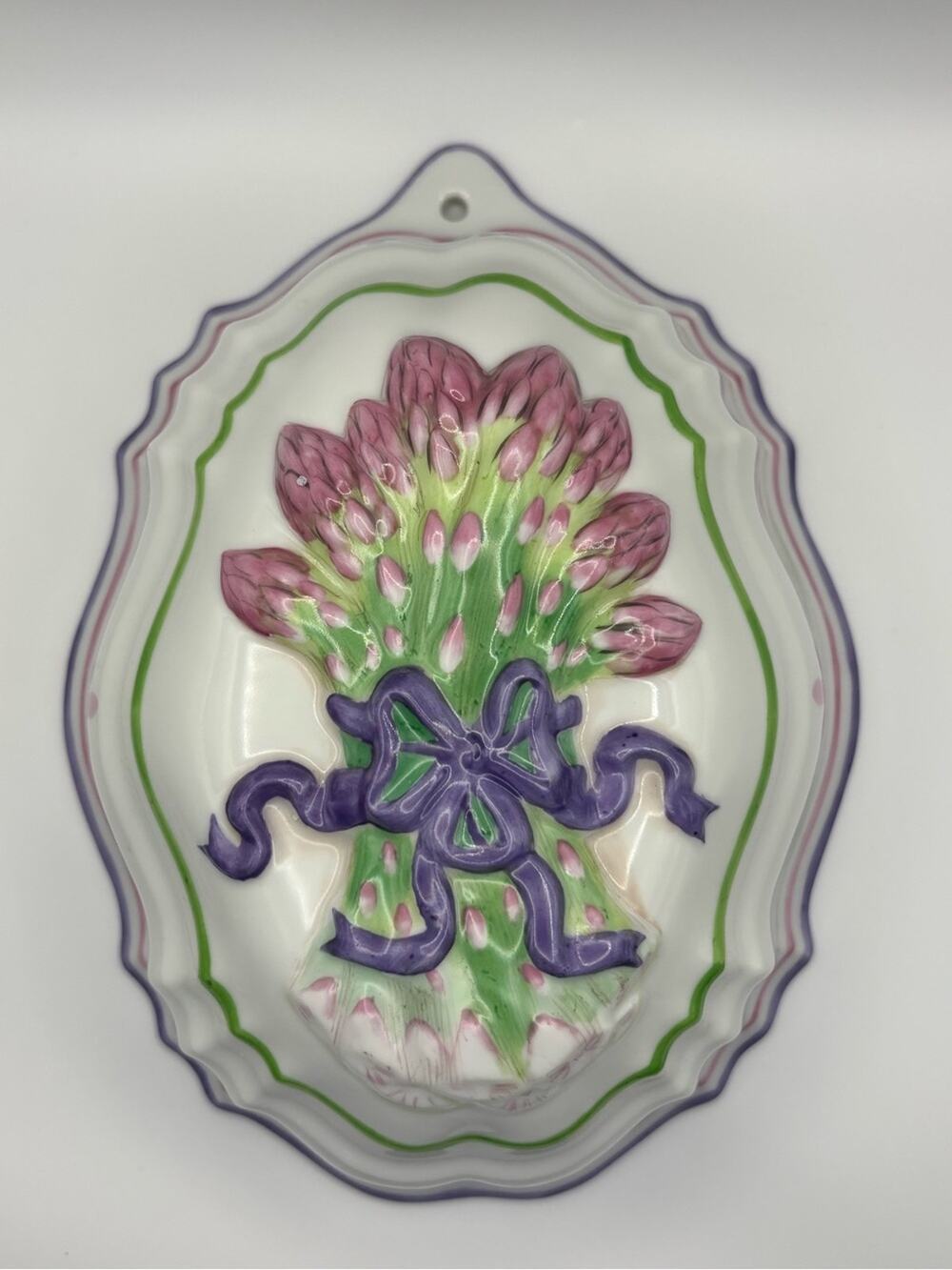 Vintage Porcelain Asparagus Jello Mold Dish Wall Decor Collection Le Cordon Bleu